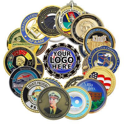 quality Moedas Militares de Esmalte de Ligação de Zinco Revestidas em Ouro 3D factory